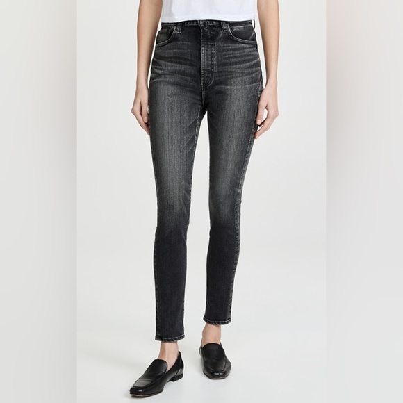 NWOT Moussy Vintage Fleetwood Rebirth Skinny high rise Jeans in Black - Picture 2 of 7
